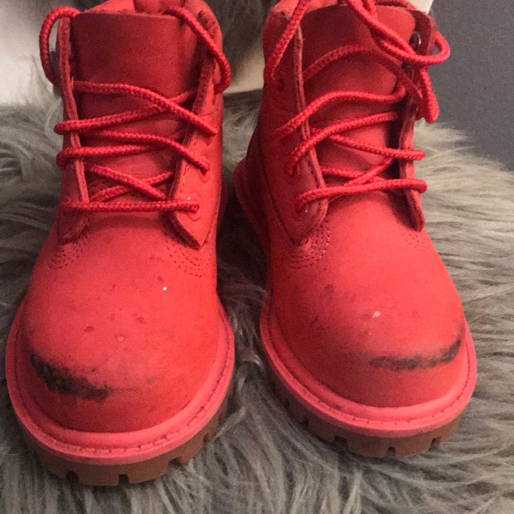 Pink Timberland boots
